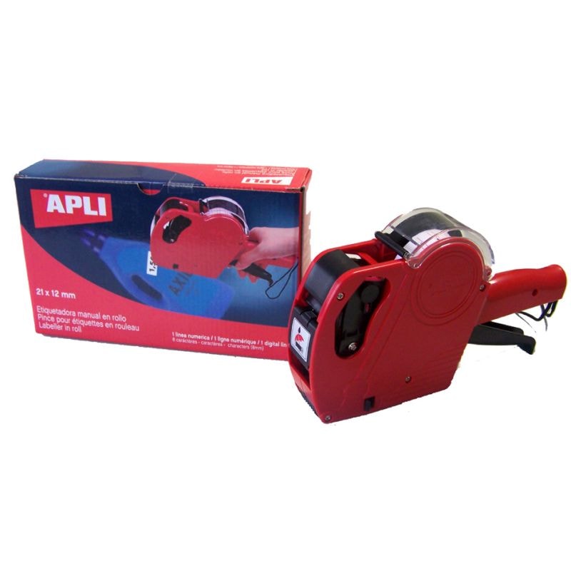 etiquetadora de precios agipa 101419, roja, 2 líneas