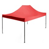 thumbnail of Gazebo 3x4,5 m rosso pieghevole acciaio SENZA laterali