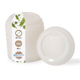 thumbnail of BIOZOYG 50 Stück Einwegdeckel Ø 80mm, weiß  CPLA Bio Plastikdeckel Kaffeedeckel kompostierbar, biologisch abbaubar, umweltfreundlich