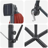 thumbnail of Parasol Terre cuite 294 x 294 x 248 cm Polyester et Aluminium Modèle Atlas Outdoor