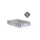 thumbnail of PROREGAL Eurobox NextGen Grip | HxBxT 12x40x60cm | 23 Liter | Griffe geschlossen | Glatter Boden | Eurobehälter, Transportbox, Transportbehälter