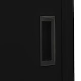 thumbnail of vidaXL Büroschrank mit Schiebetür Schwarz 90x40x180 cm Stahl