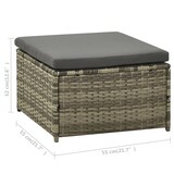 thumbnail of vidaXL 3-tlg. Garten-Lounge-Set mit Auflagen Poly Rattan Grau