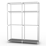 thumbnail of Intirilife Faltschrank 108x45x170 cm in MAUS GRAU - Schrank mit Reißverschluss aus Stoff Kleiderschrank mit Kleiderstange, Seitentasche und Fächern