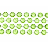 thumbnail of 1 Kristall Girlande 1m - Partygirlande Dekogirlande Partydeko Partyzubehör Tischdeko Hochzeitsdeko Geburtstagsdeko Kette zum Basteln Hellgrün