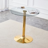 thumbnail of Bartisch Glas & Metall Gold/Transparent rund 89x89x92 cm