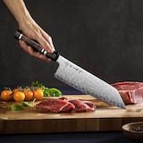 thumbnail of Hezhen - Japanisches ZDP-189 Damast-Pulverstahlsch Bunka-Kochmesser - X09 Serie