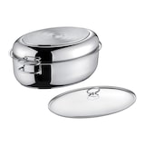 thumbnail of Berndes Ovaler Edelstahlbräter, 3in1 inkl. Glasdeckel 38*25,5 cm