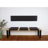 thumbnail of Lycce Bankauflage BRAUN Klemmkissen Sitzkissen zum fest klemmen mit 2 Leisten 40cm Klemmtiefe Kunstleder 100.000 Scheuertouren