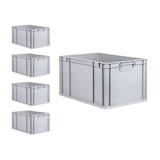 thumbnail of PROREGAL SparSet 5x Eurobox NextGen Economy, Griffe zu, HxBxT 32x40x60cm, 65 Liter, Eurobehälter, Box, Transportbehälter