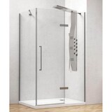 thumbnail of Box Doccia H200 Anta Battente 8mm Trasparente Anticalcare - 79,5x90 - Ingresso 50cm