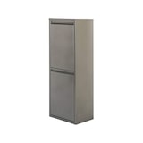 thumbnail of WellHome - Cubo de basura y reciclaje Metálico de 2 compartimentos de 34L (2x17L) en color Gris brillo - 33,5x25x92cm