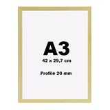 thumbnail of Cadres Bois A3 Profilé 20 mm Naturel