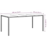 thumbnail of vidaXL Tuin Eettafel Grijs 190x90x75 cm Poly Rattan