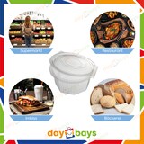 thumbnail of DayBays 750 Stk. Haushaltsbox PP 2000 ml 220x216x88 mm 8 Eckig Salat-Box Alpha mit anhängendem Deckel