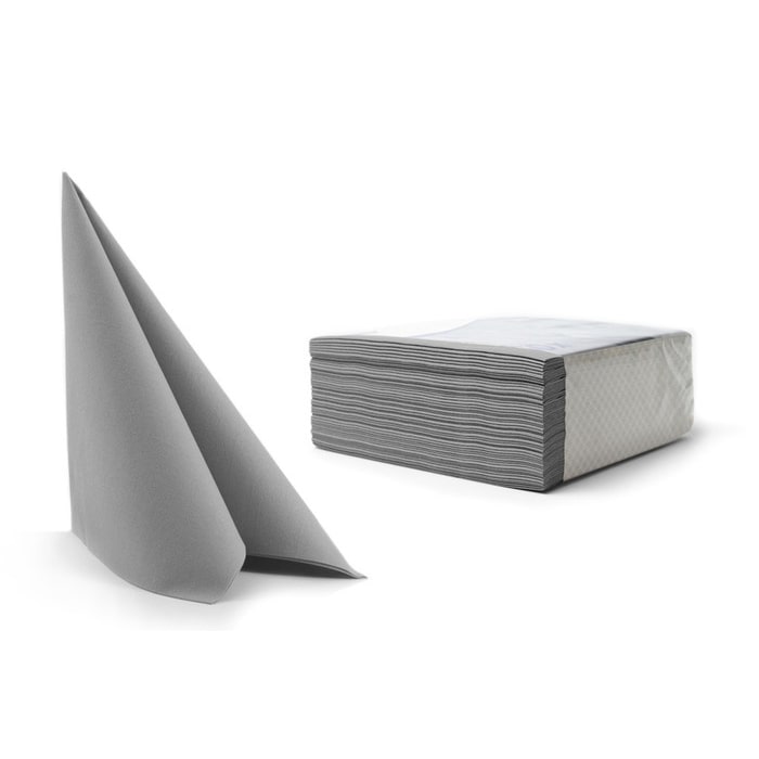 800 Airlaidservietten, 40x40 cm, grau, 16x50 Stk./Karton