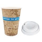 thumbnail of 50x Kaffeebecher Coffee ToGo DREAMS mit Deckel weiß 300 ml hoch + schmal