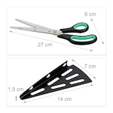 thumbnail of Relaxdays Pizzaschere mit Pizzaheber, Edelstahl Küchenschere, spülmaschinenfester Pizzaschneider, schwarz-grün