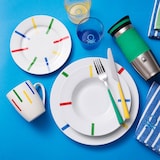 thumbnail of Benetton - 12-teiliges Geschirrset aus hochwertigem Steingut, verschiedene Farben