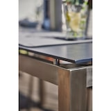 thumbnail of METRO Professional Mesa de comedor, acero inoxidable/vidrio cerámico, 160 x 90 x 74 cm, rectangular, gris/negro