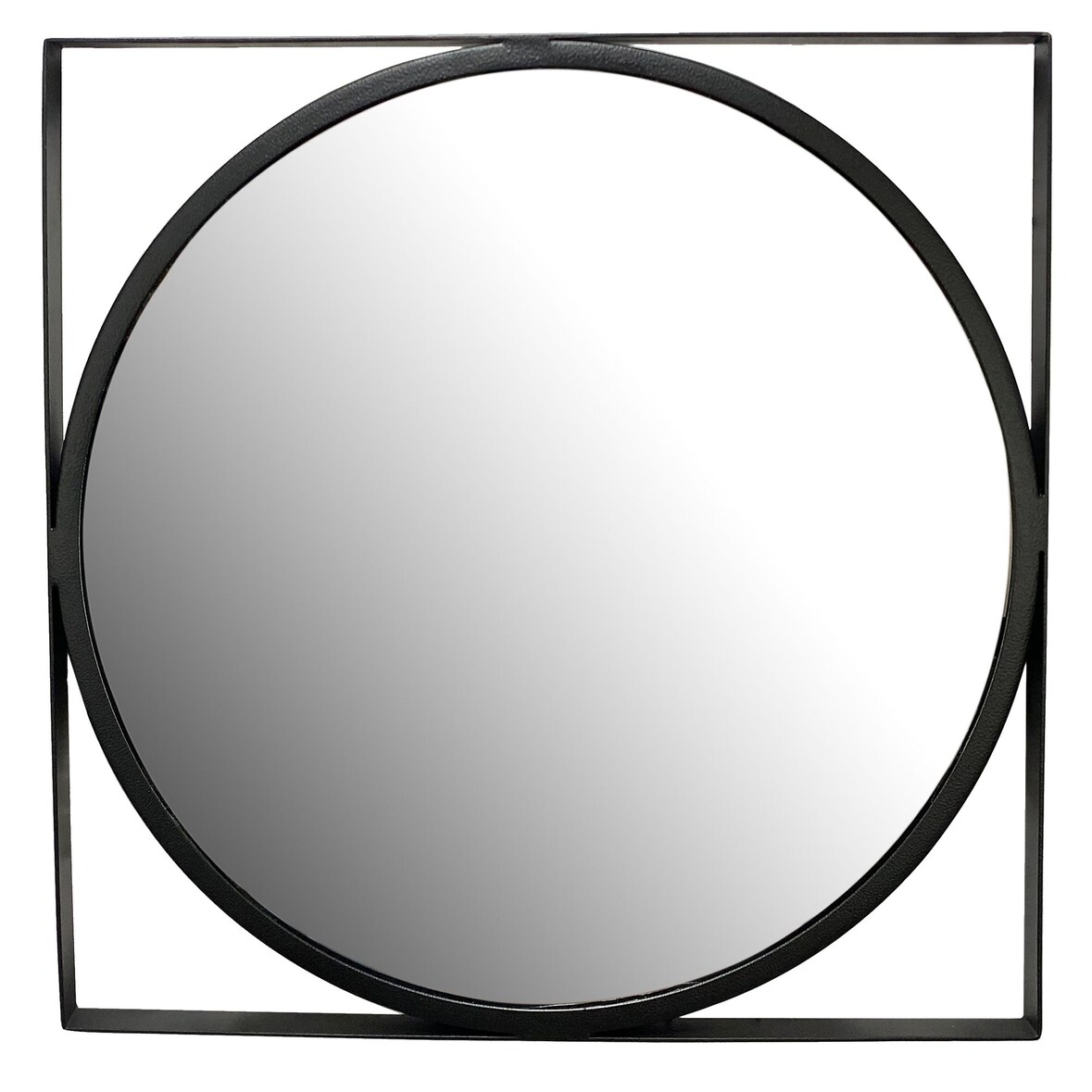 Wandspiegel FineBuy Flurspiegel Rund Metall 54x54 cm Spiegel Hängespiegel