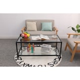 thumbnail of Couchtisch Glasgow Schwarz aus Metall mit Glasplatte