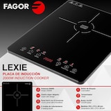 thumbnail of FAGOR - Placa de inducción portátil LEXIE. 2000W de potencia y diselo ultraslim. Pantalla tácil y 6 funciones. 9 niveles de calentamiento.
