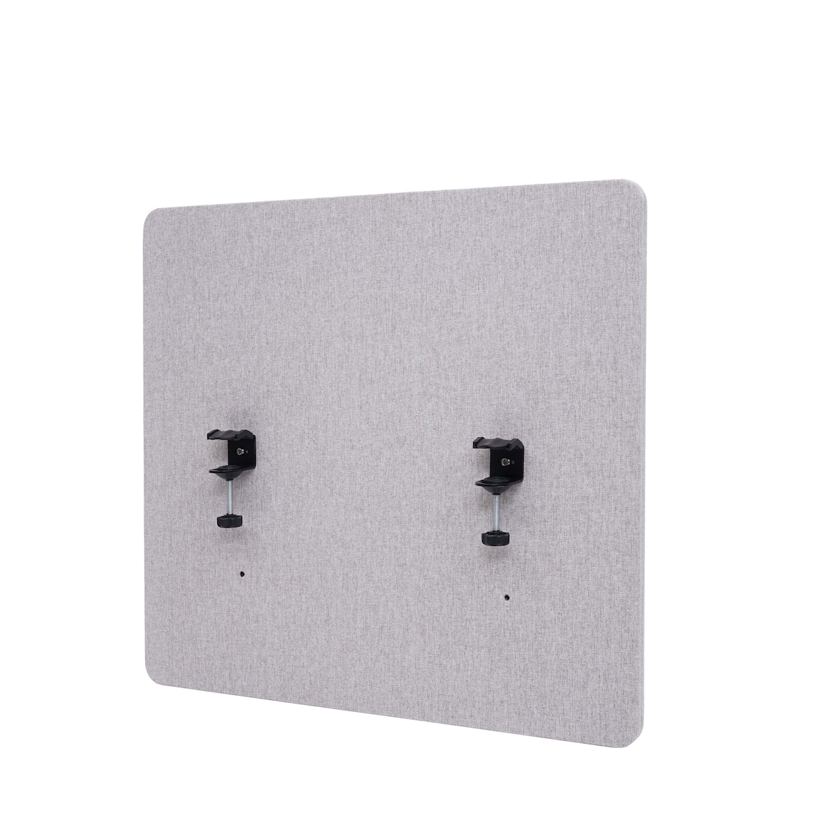 Divisorio acustico da scrivania HWC-G75, bacheca da scrivania con schermo privacy per ufficio, a doppia parete in tessuto/tessuto ~ 65x60cm grigio