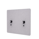 thumbnail of Divisorio acustico da scrivania HWC-G75, bacheca da scrivania con schermo privacy per ufficio, a doppia parete in tessuto/tessuto ~ 65x60cm grigio