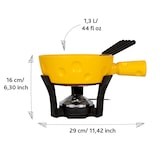 thumbnail of Boska Fondue-Set Super Cheesy - Käsefondue - Fonduetopf Käseförmiger - Steingut - Gusseisen - Dutch Fondue - Gelb - Silber - Schwarz