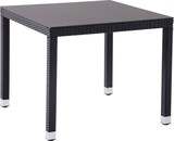 thumbnail of METRO Professional Mesa de comedor gastro Barbados, aluminio / ratán PE, 80 x 80 x 75 cm, tablero de laminado a alta presión, negro