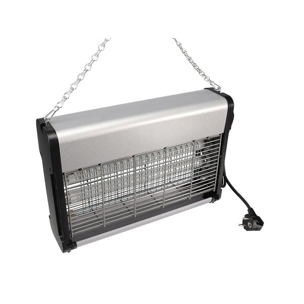 Insectenverdelger, elektrisch, spanningsrooster 2800 V, uitneembare opvangbak, 80 m², metaal