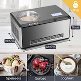 thumbnail of KLAMER 2-in-1 Eismaschine & Joghurtbereiter 2 L, 180 W Eiscrememaschine aus Edelstahl mit Kühl- und Heizfunktion, hausgemachtes Speiseeis mit selbstk…