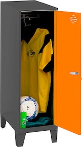 thumbnail of SimonRack Taquillas Vestuario Pequeña, 1015x300x500 mm, Amario Metálico Pequeño, Incluye Pies, Antracita/Naranja - Simonlocker