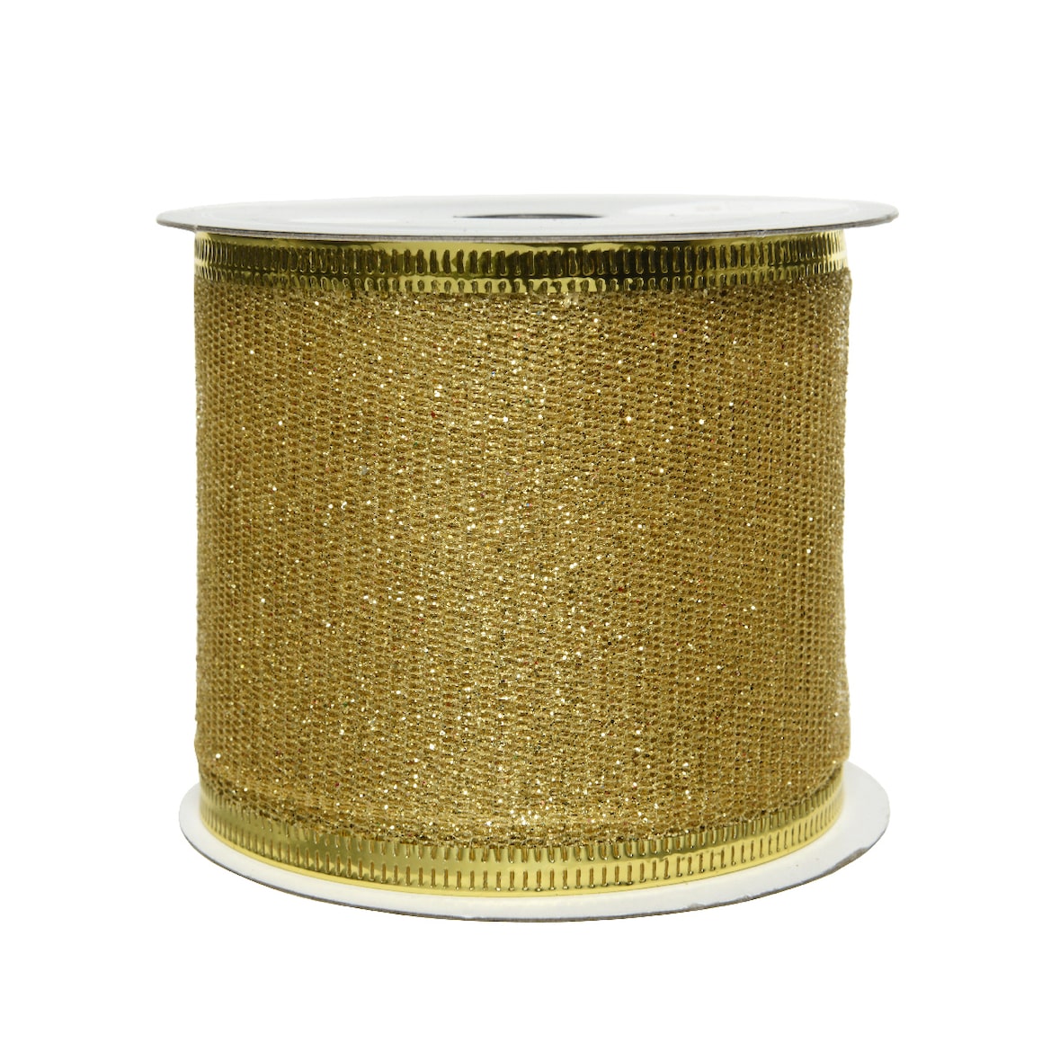 2,7m Rolle Goldband 63mm Netzband Glitzerband Geschenkband Schleifenband gold