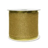 thumbnail of 2,7m Rolle Goldband 63mm Netzband Glitzerband Geschenkband Schleifenband gold