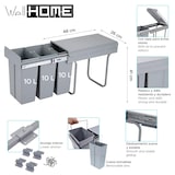 thumbnail of WellHome - Cubos de Basura bajo Fregadero con fijación Inferior para Cocina 3x10L, Extracción manual