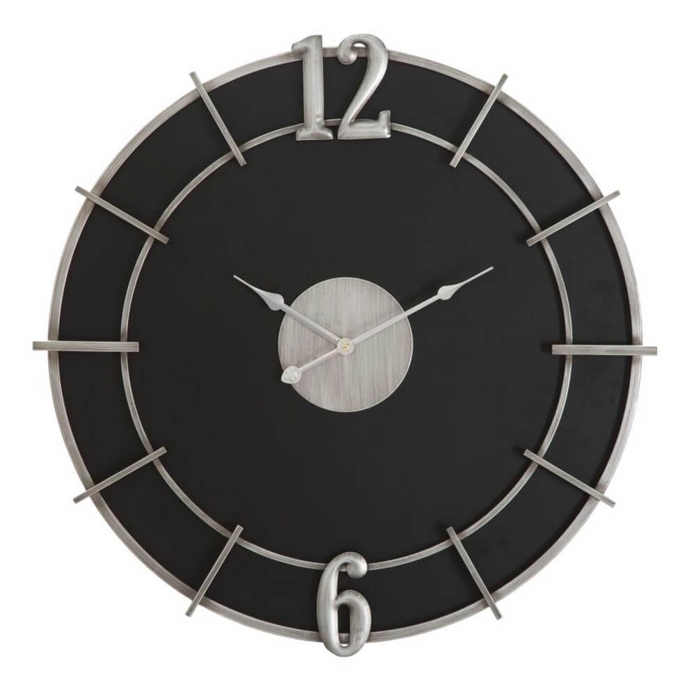 Reloj de pared Glam plateado cm ø 60x4,5
