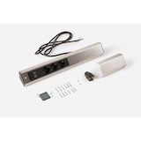 thumbnail of BACHMANN CASIA2 3xCEE7/3 1xUSB A/C 22W 2,0m AEH Edelstahl-Optik