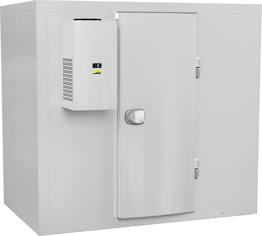 NORDCAP Kühlzelle mit Paneelboden Z 140-110 + Aggregat, RAL 9006 (Weißaluminium)