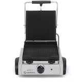 thumbnail of SAMMIC Plancha eléctrica de hierro fundido, con tapa, de 255 x 245 mm mod. GRS-5. Superficies superior e inferior acanaladas.