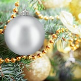 thumbnail of Relaxdays Weihnachtskugeln 100er Set, Weihnachtsdeko, mattes Design, Christbaumkugel, Tannenbaumschmuck ∅ 6 cm, silber