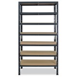 thumbnail of shelfplaza HOME 200x75x40 cm Schwerlastregal in anthrazit mit 7 Böden und 125 kg Traglast pro Boden
