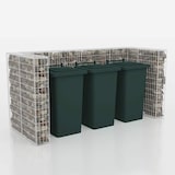 thumbnail of vidaXL Gabionen-Mülltonnenverkleidung für 3 Tonnen Stahl 250x100x120cm