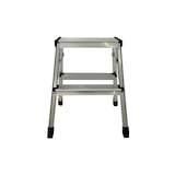 thumbnail of Aluminium opvouwladder met 2 sporten, zilverkleurig, 46x36x40 cm, 7house