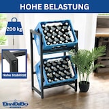 thumbnail of DanDiBo Getränkekistenregal 2 Kisten Schmal Metall Stehend 96475 Getränkekistenhalter 47 cm Getränkekistenständer Flaschenkistenregal