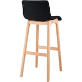 thumbnail of Banqueta Hover Tecido Estrutura de Quatro Pés Natural preto