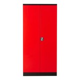 thumbnail of PROREGAL Stahlschrank BEE mit 10 lackierten Fachböden | HxBxT 195x92x42cm | Schwarz-Rot | Werkstattschrank Werkzeugschrank Aktenschrank