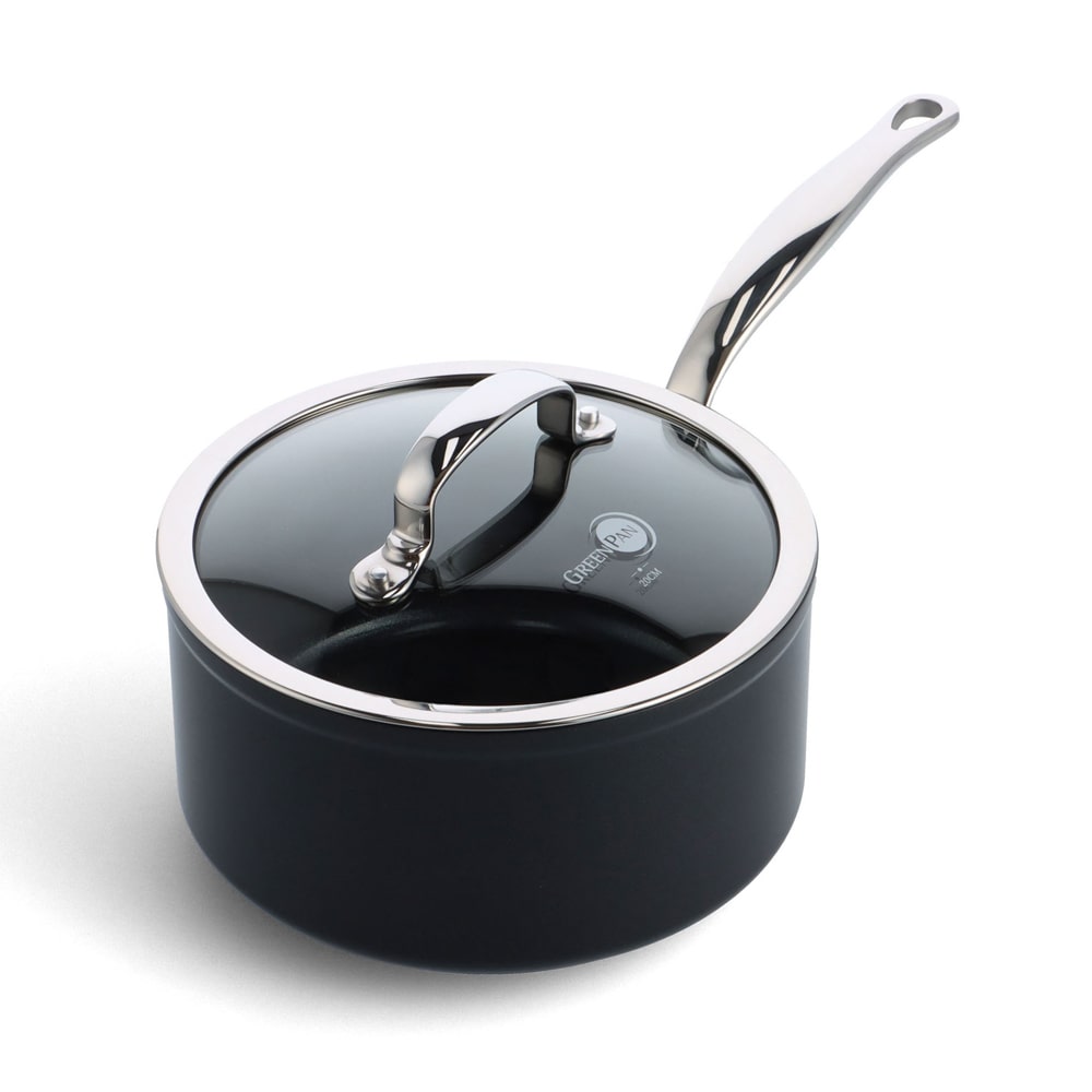 Kasserolle Barcelona pro 20 cm mit Deckel - 310 cl Schwarz Rund Keramik Greenpan