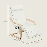 thumbnail of HOMCOM Poltrona Relax con Poggiapiedi Regolabile Crema e Legno